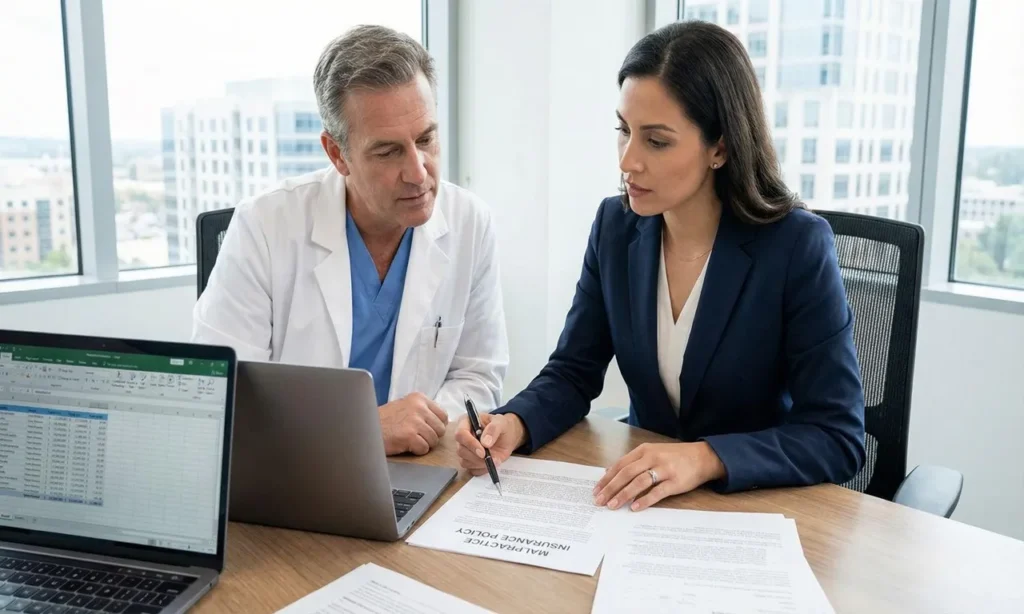 Surgical error lawsuit attorney reviewing medical malpractice evidence with an injured patient seeking compensation.
